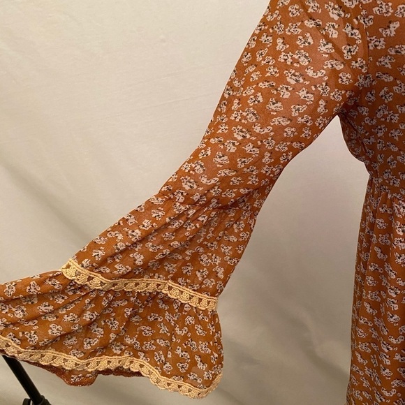 BLU PEPPER Dress Cottage Core, Semi Sheer Sz Large - Picture 4 of 7